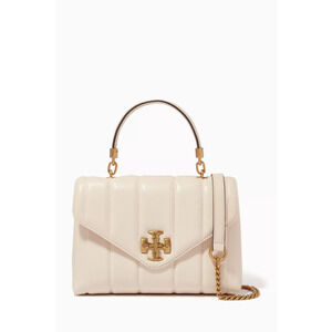 NWOT Tory Burch Kira Small Quilted Leather Top Handle Satchel Bag Cream